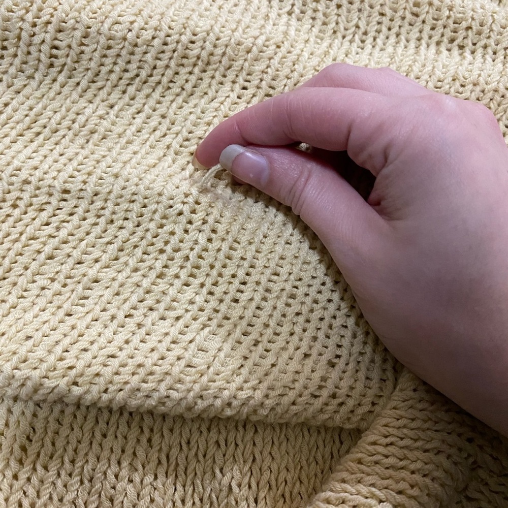 Free People FP Beach Loose Knit Sandra Sweater Hooded Button Baggy Cardigan M - Picture 5 of 10